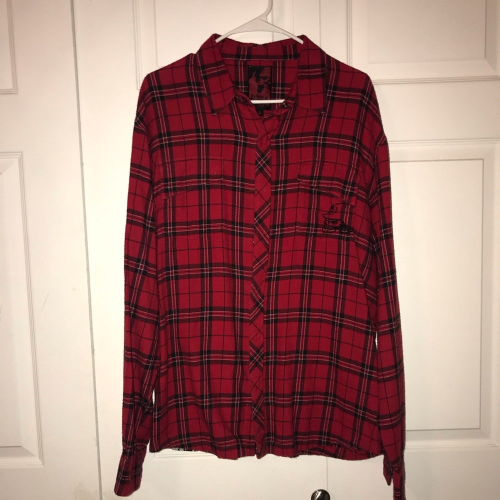 Plaid button down shirt